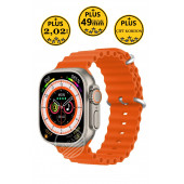 Watch 8 Ultra Plus Pro 49mm 2,02inç Çift Kordon Nfc Konuşma Özellikli Ios Android Uyumlu Akıllı Saat - 1
