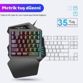 Hxsj V100+ A869 Gaming 7200 Dpı 7 Rgb Işıklı Oyuncu Klavye+Oyuncu Mouse - 5