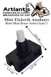 Mini Anahtar Arapuar Çıtçıt Anahtar 3 Adet Elektrik Devresi İçin Açma Kapama Düğmesi On / Off Siyah Beyaz Anahtar - 2