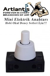 Mini Anahtar Arapuar Çıtçıt Anahtar 3 Adet Elektrik Devresi İçin Açma Kapama Düğmesi On / Off Siyah Beyaz Anahtar - 3