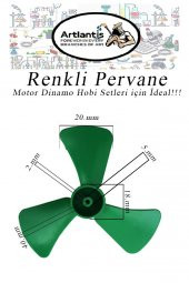 Deney Pervanesi Renkli 10 Adet Dc Motor Dinamo Uyumlu Pervane 3 Kanatlı Pervane Deney Eğitim Pervanesi - 2