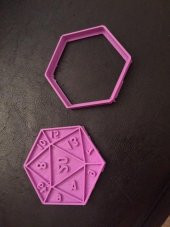 D20 Zar 20 yüzlü Kurabiye Kek Kalıbı Kalıp Organik Plastikten - 4