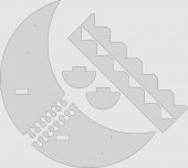 2D / 3D 3D Yazıcı / Cnc Router / Lazer İçin Parametrik Ay Rafı Plastik Aparat - 5