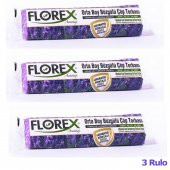 Florex 40 Litre Büzgülü Lavanta Kokulu Çöp Torbası Poşeti / 55 x 60 Cm. - 10 Adetlik 3 Rulo - 2