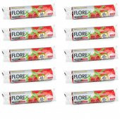 Florex 40 Litre Büzgülü Çilek Kokulu Çöp Torbası Poşeti / 55 x 60 Cm. - 10 Adetlik 10 Rulo - 1