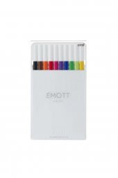 Uni Emott 0.4 Fine Akrilik Uçlu Kalem 10lu Standart Renk - 1