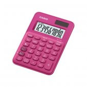 Casio MS-7UC-RD 10 Hane Pembe Masa Üstü Hesap Makinesi - 1