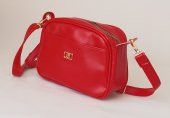 D8188 Model Mimoza Marka Kırmızı Renk Kadın Çapraz Askılı Şık Omuz Çantası - 3