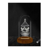 Atlı Karınca Lamba Fanus 3 Boyutlu Ofiste Ve Ev Dekorasyonu Elektrikli Masa Üstü Gece Lambası - 1