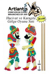 Hacivat Ve Karagöz Gölge Oyun Seti 26 cm 1 Paket Karagöz Hacıvat Kukla Oyunu Oyun Seti Okul Sınıf - 1