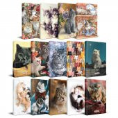 Halk Kitabevi Kedi Temalı Süresiz Planlama Defter Seti - 14 Defter - 1