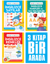 Halk Kitabevi İngilizce Harfler Sayılar ve Renkler Seti (3 Kitap Takım) - 1