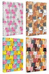 Halk Kitabevi Kedi Temalı 4 Defter - Set 1 - 1