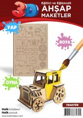 Halk Kitabevi Traktör Ahşap Maket - 2