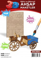Halk Kitabevi Sepetli Bisiklet Ahşap Maket - 2