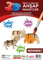 Halk Kitabevi Vahşi Hayvanlar 2, 3D Ahşap Maket - 3