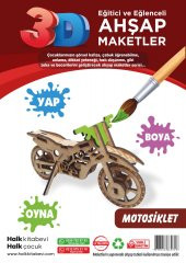 Halk Kitabevi Motosiklet, 3D Ahşap Maket - 3