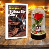 Halk Kitabevi Kırmızı Gül ve Sevgililer Teraryum Hediye Seti - Tatsız Bir Olay Dünya Klasiği - 1