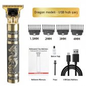 Halk Kitabevi USB Şarjlı Vintage T9 Traş Makinesı - 4