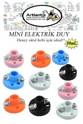 Mini Duy 10 Adet Deney Duyu Proje İçin Küçük Ampul Yuvası Minyonet Duy Okul Sınıf Elektrik Devre Deney Duyusu - 1