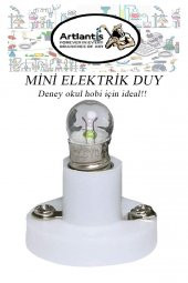 Mini Duy 10 Adet Deney Duyu Proje İçin Küçük Ampul Yuvası Minyonet Duy Okul Sınıf Elektrik Devre Deney Duyusu - 3