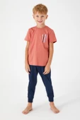 Roly Poly 3019 Garson Afterwave Erkek Çocuk Kısa Kol Pijama Takım - 2