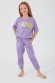 U.S. Polo Assn 1418 Sea Blue Kız Çocuk Kısa Kol Pijama Takım - 7