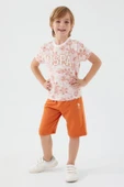 U.S. Polo Assn 1356 Garson Flowered Details Erkek Çocuk Bermuda Takım - 2