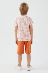 U.S. Polo Assn 1356 Garson Flowered Details Erkek Çocuk Bermuda Takım - 6
