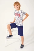 U.S. Polo Assn 1356 Garson Flowered Details Erkek Çocuk Bermuda Takım - 7