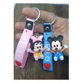 Mickey Minnie Mavi Pembe Anahtarlık - 1