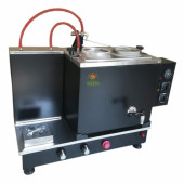 2 Demlikli TÜPLÜ MAT SİYAH Çay Ocağı ÖZEL RENK KROMAT SİYAH Kazanı  LPG A++ SAFİR - 2