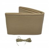 Otom Dikişli Direksiyon Kılıfı Delikli Deri Bej-Bej DK-206 - 1