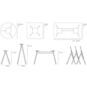 Katlanır Masa Ayağı 11.704.110F 110cm thumbnail 3