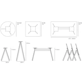 Katlanır Mobil Masa Ayağı 11.702.F - 4