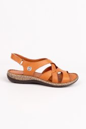 MAMMAMİA HAKİKİ DERİ KADIN SANDALET 107523Y - 3