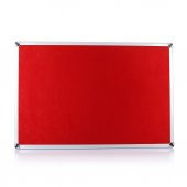 90x120 Duvara Monte Kumaşlı Pano Metal Çerçeveli Kırmızı - 1