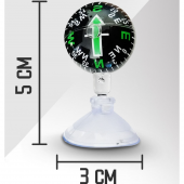 Araç Içi Vantuzlu Renkli 6lı Mini Pusula Seti Araç Işıksız Pusula - 3