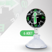 Araç Içi Vantuzlu Renkli 6lı Mini Pusula Seti Araç Işıksız Pusula - 5