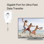 Tp-Link TL-PA7017P 1000 Mbps Gigabit Priz Girişli Powerline Adaptör - 2