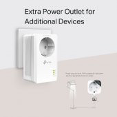 Tp-Link TL-PA7017P 1000 Mbps Gigabit Priz Girişli Powerline Adaptör - 4
