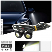 Kartal Göz Led Ayna Altı Led Eagle Eye Civatalı Beyaz Renk 18mm - 1