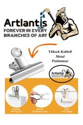 Yaylı Askılı Maşa Klips 38 mm 12 Adet Metal Beyaz Kıskaç 140 Yaprak Kapasiteli Pürüzsüz Mandal Kıskac - 3