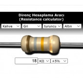OEM 18 Kr (Kiloohm) Direnç 2 Watt (5 Adet) - 1