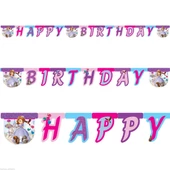 Sofia The First Happy Birthday Banner (Prenses Sofia Happy Birthday Parti Süsü) - 1
