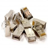Cat. 5 RJ45 Topraklı Konnektör - 100 Adet - 1