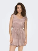ONLY Bayan Keten Şort Tulum 15293512 - 1
