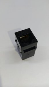 Cat. 6 RJ45 Dişi - Dişi Keystone Ara - Siyah thumbnail 4