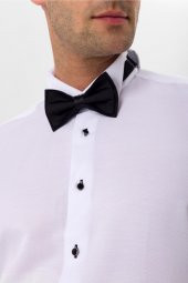 Manşetli Slim Kalıp Düz Gömlek thumbnail 4