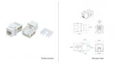 Cat. 6 RJ45 90 Derece Keystone Konnektör - 1